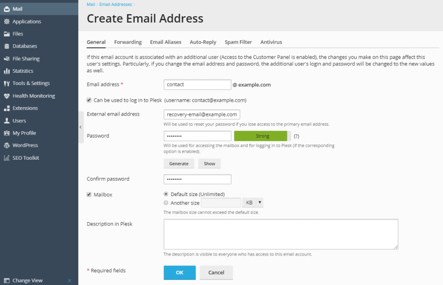 Illustration de l'article Créer une adresse e-mail dans Plesk, étape par étape