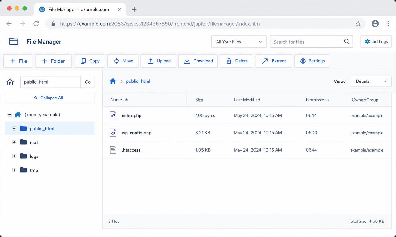 Illustration de l'article Gestionnaire de fichiers cPanel : le guide complet
