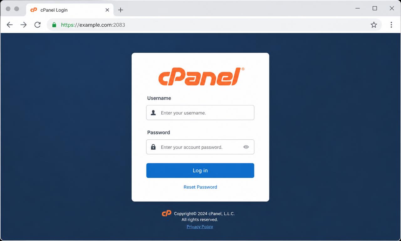 Illustration de l'article Se connecter à cPanel : URL, port 2083 et premiers réflexes
